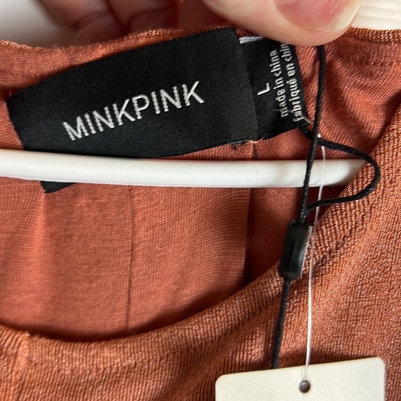 Mink Pink Forbidden Love Twist Slinky Mini Dress - Picture 4 of 5